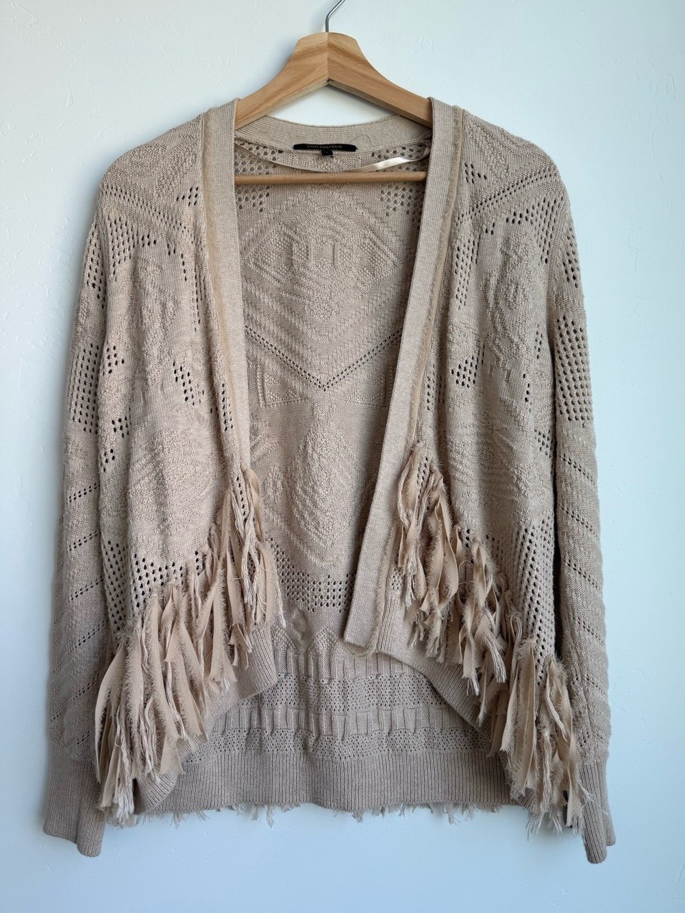 Kobi Halperin Carmela Open Cardigan Tan Resort 2022 Collection Small